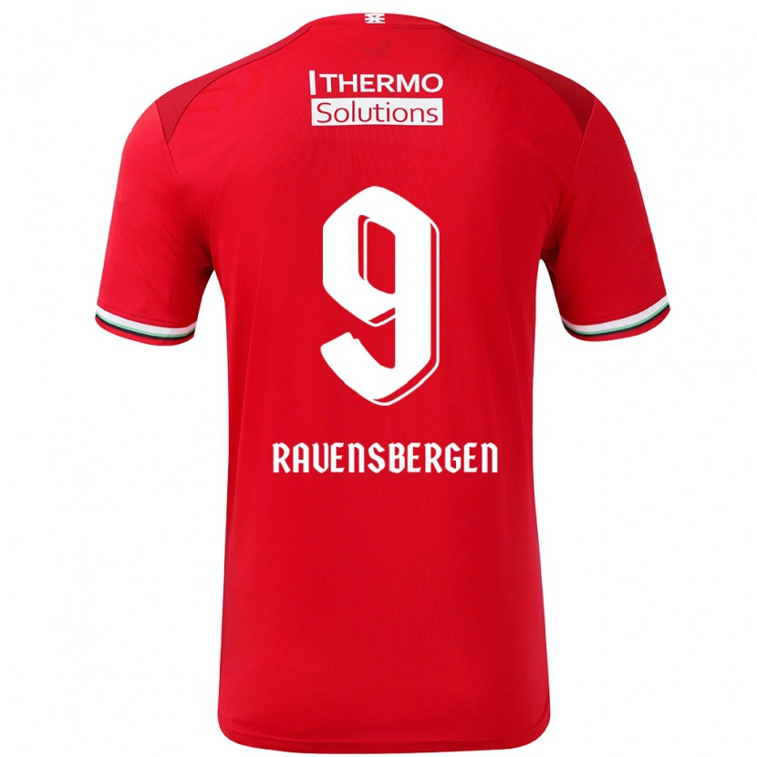 Danxen Kinder Jaimy Ravensbergen #9 Rot Weiß Heimtrikot Trikot 2024/25 T-Shirt Schweiz