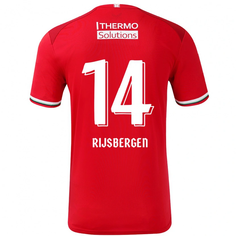 Danxen Kinder Liz Rijsbergen #14 Rot Weiß Heimtrikot Trikot 2024/25 T-Shirt Schweiz