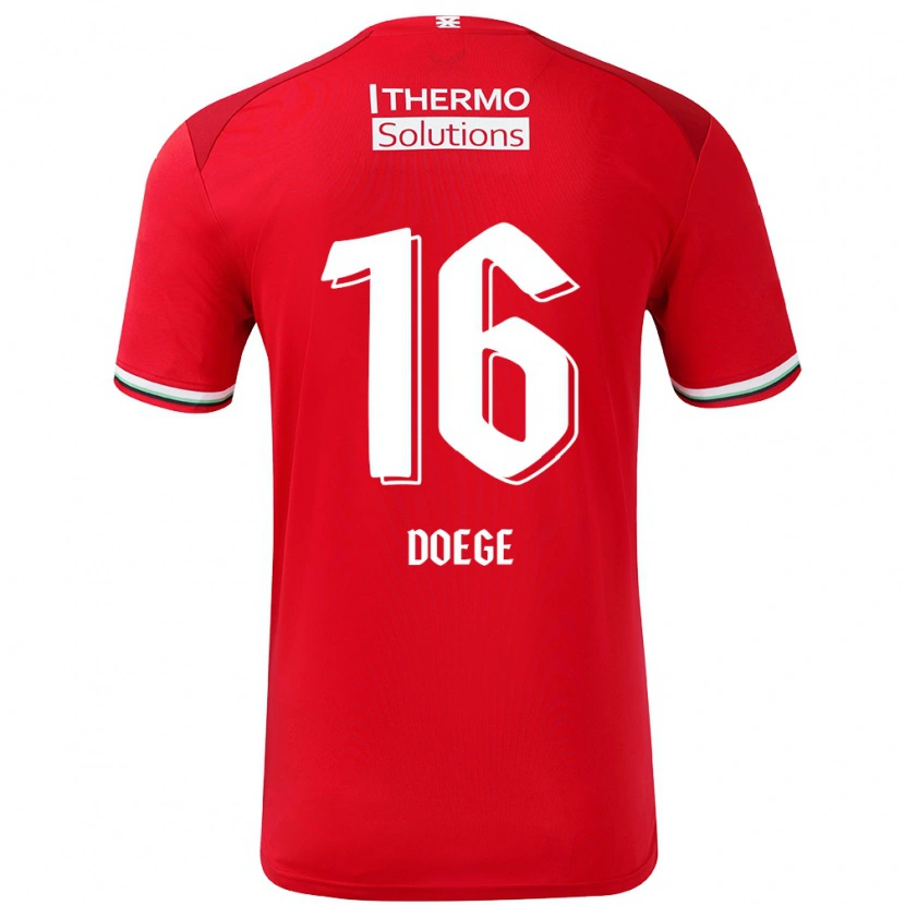 Danxen Kinder Leonie Doege #16 Rot Weiß Heimtrikot Trikot 2024/25 T-Shirt Schweiz