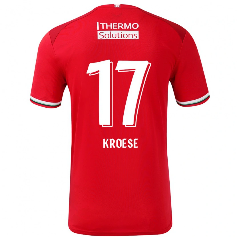 Danxen Kinder Fieke Kroese #17 Rot Weiß Heimtrikot Trikot 2024/25 T-Shirt Schweiz