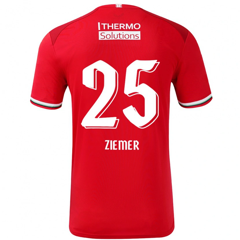 Danxen Kinder Taylor Ziemer #25 Rot Weiß Heimtrikot Trikot 2024/25 T-Shirt Schweiz