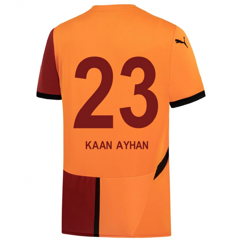 Danxen Kinder Kaan Ayhan #23 Gelb Rot Heimtrikot Trikot 2024/25 T-Shirt Schweiz