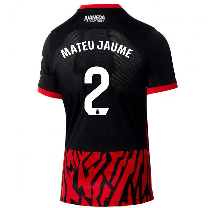 Danxen Kinder Mateu Morey #2 Schwarz Rot Heimtrikot Trikot 2024/25 T-Shirt Schweiz