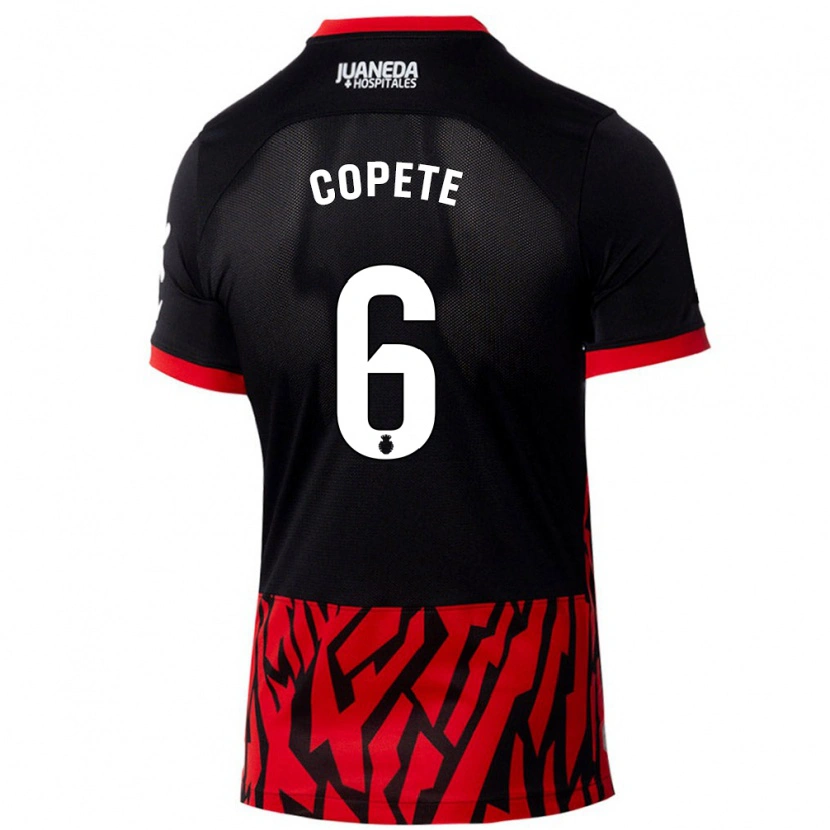 Danxen Kinder José Copete #6 Schwarz Rot Heimtrikot Trikot 2024/25 T-Shirt Schweiz