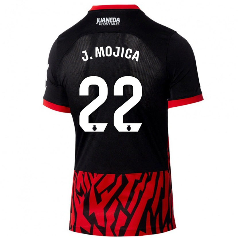 Danxen Kinder Johan Mojica #22 Schwarz Rot Heimtrikot Trikot 2024/25 T-Shirt Schweiz