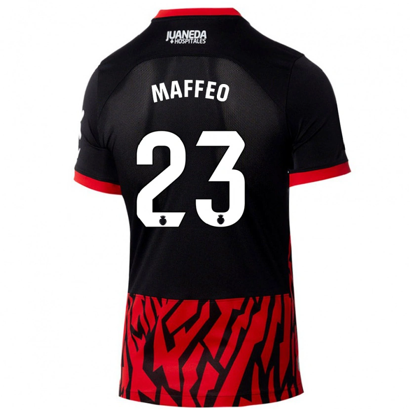 Danxen Kinder Pablo Maffeo #23 Schwarz Rot Heimtrikot Trikot 2024/25 T-Shirt Schweiz