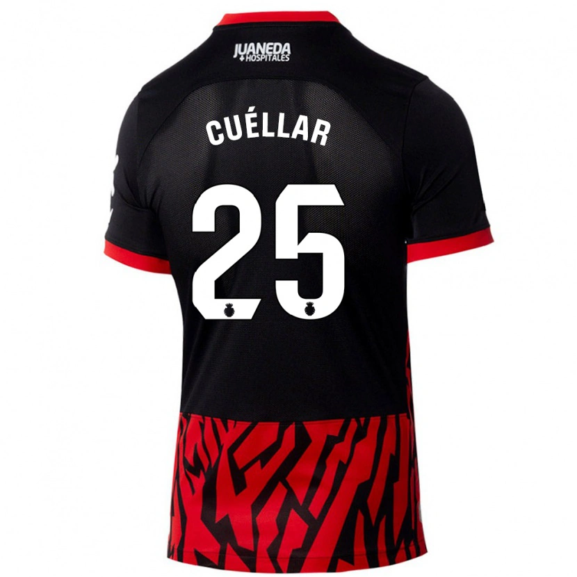 Danxen Kinder Iván Cuéllar #25 Schwarz Rot Heimtrikot Trikot 2024/25 T-Shirt Schweiz