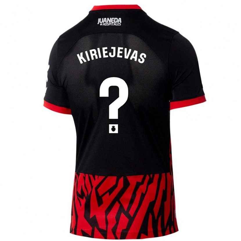 Danxen Kinder Rimvydas Kiriejevas #0 Schwarz Rot Heimtrikot Trikot 2024/25 T-Shirt Schweiz