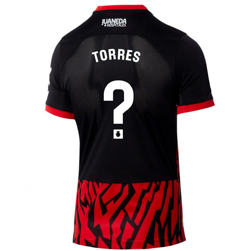 Danxen Kinder Iker Torres #0 Schwarz Rot Heimtrikot Trikot 2024/25 T-Shirt Schweiz