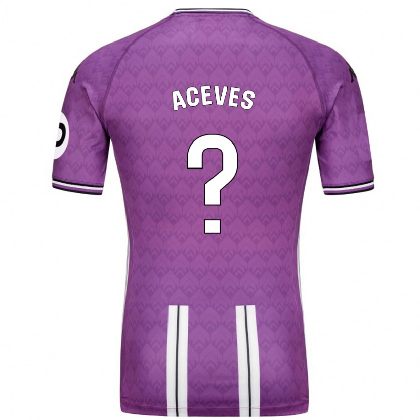 Danxen Kinder Álvaro Aceves #0 Violett Weiß Heimtrikot Trikot 2024/25 T-Shirt Schweiz