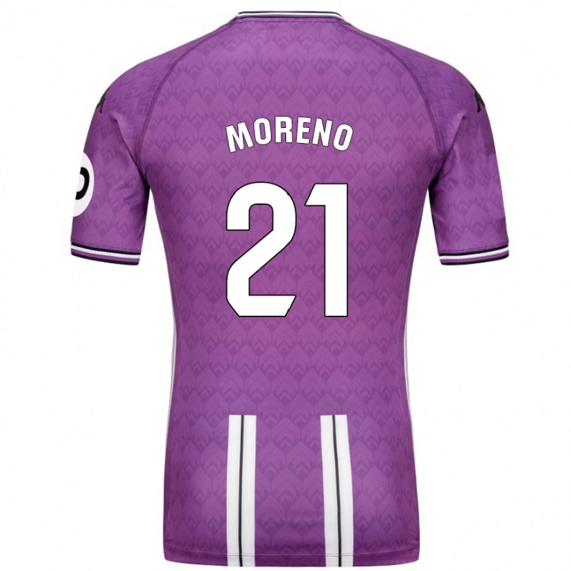 Danxen Kinder Xavi Moreno #21 Violett Weiß Heimtrikot Trikot 2024/25 T-Shirt Schweiz