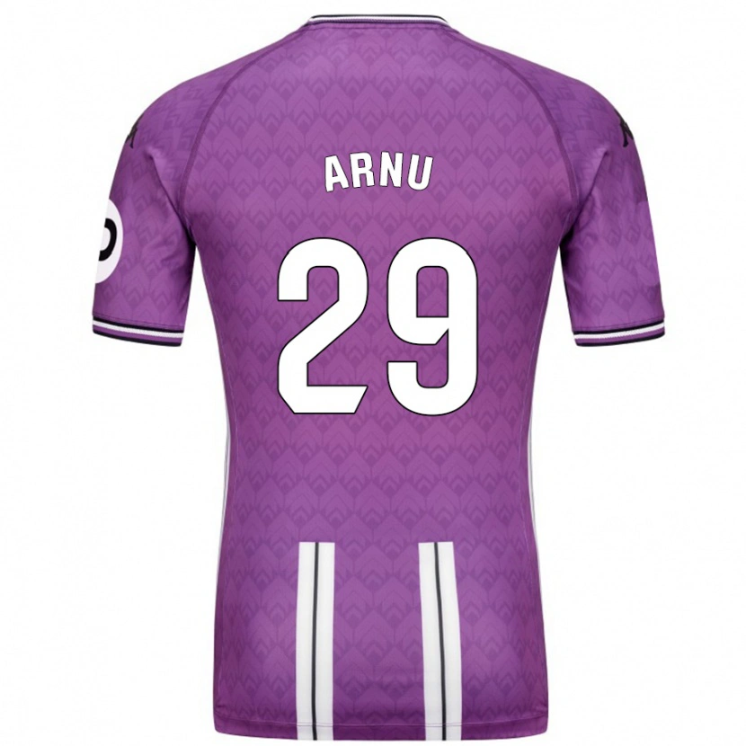 Danxen Kinder Adrián Arnu #29 Violett Weiß Heimtrikot Trikot 2024/25 T-Shirt Schweiz