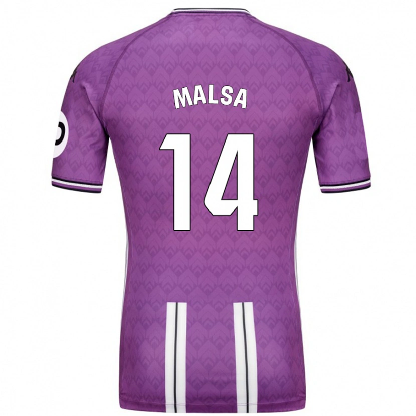 Danxen Kinder Mickaël Malsa #14 Violett Weiß Heimtrikot Trikot 2024/25 T-Shirt Schweiz