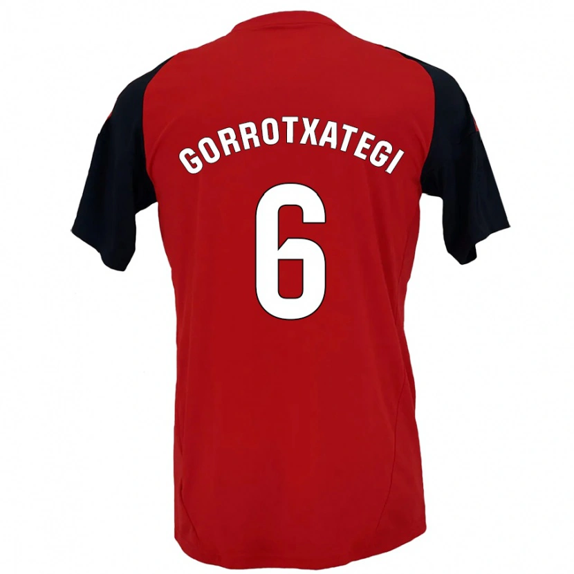 Danxen Kinder Jon Gorrotxategi #6 Rot Schwarz Heimtrikot Trikot 2024/25 T-Shirt Schweiz