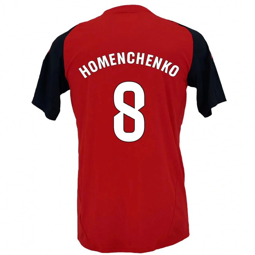 Danxen Kinder Santiago Homenchenko #8 Rot Schwarz Heimtrikot Trikot 2024/25 T-Shirt Schweiz