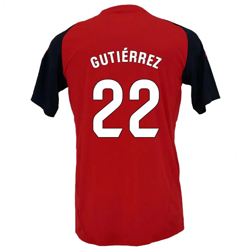 Danxen Kinder Juan Gutiérrez #22 Rot Schwarz Heimtrikot Trikot 2024/25 T-Shirt Schweiz