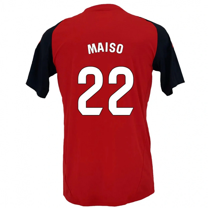 Danxen Kinder Álvaro Maiso #22 Rot Schwarz Heimtrikot Trikot 2024/25 T-Shirt Schweiz