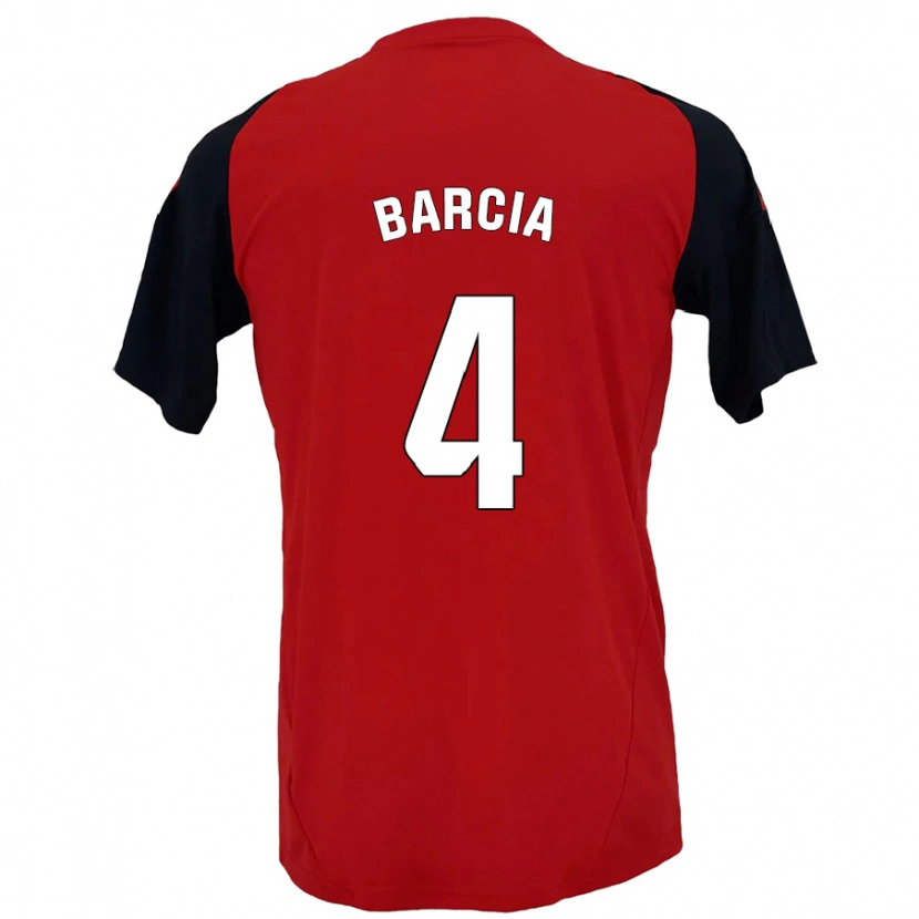 Danxen Kinder Sergio Barcia #4 Rot Schwarz Heimtrikot Trikot 2024/25 T-Shirt Schweiz