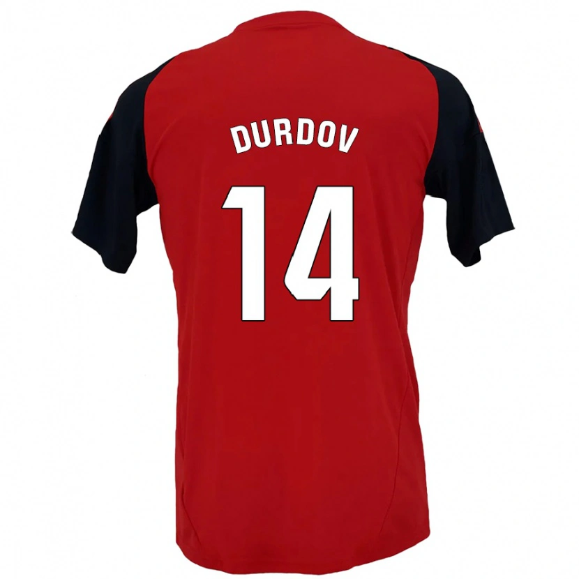 Danxen Kinder Ivan Durdov #14 Rot Schwarz Heimtrikot Trikot 2024/25 T-Shirt Schweiz