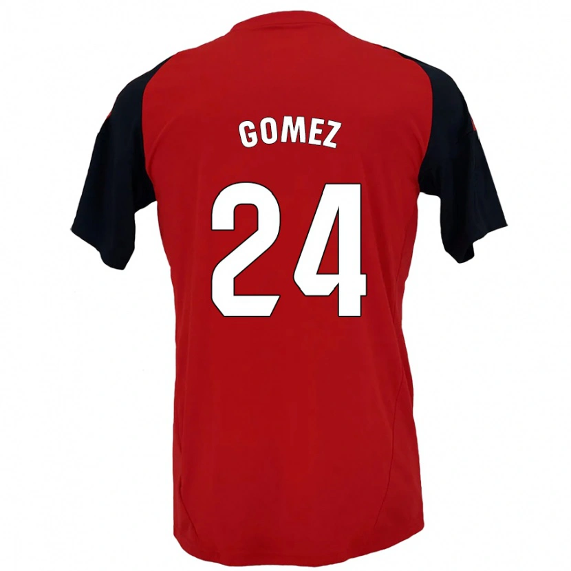 Danxen Kinder Jonathan Gómez #24 Rot Schwarz Heimtrikot Trikot 2024/25 T-Shirt Schweiz