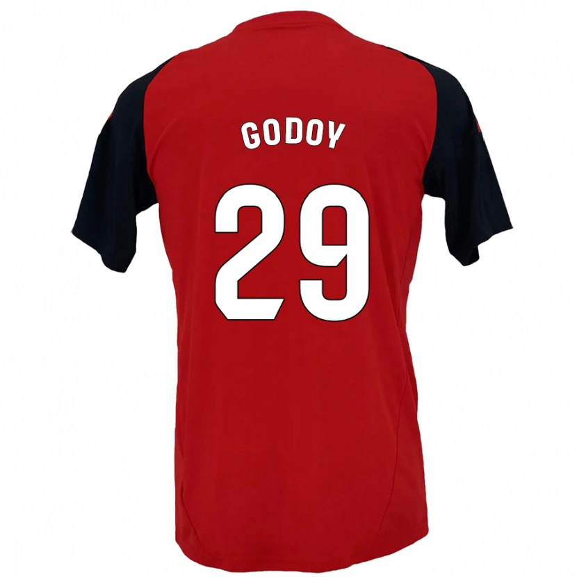 Danxen Kinder Alan Godoy #29 Rot Schwarz Heimtrikot Trikot 2024/25 T-Shirt Schweiz