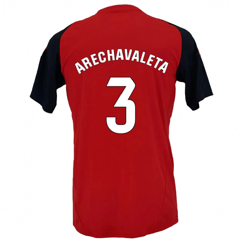 Danxen Kinder Jorge Arechavaleta #3 Rot Schwarz Heimtrikot Trikot 2024/25 T-Shirt Schweiz