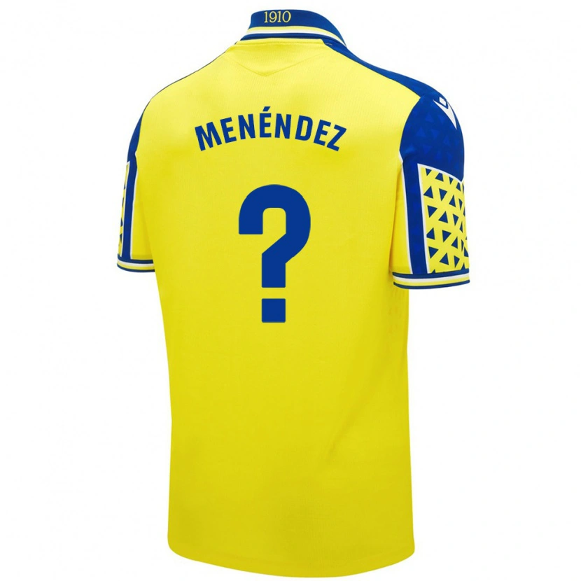 Danxen Kinder Jaime Menéndez #0 Gelb Blau Heimtrikot Trikot 2024/25 T-Shirt Schweiz