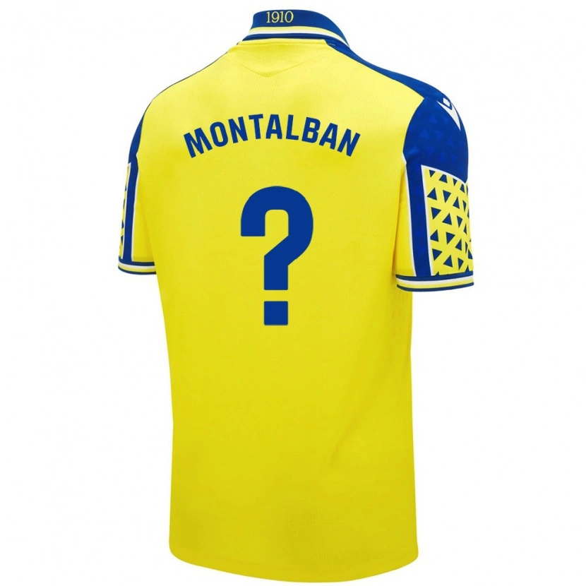 Danxen Kinder Sergio Montalbán #0 Gelb Blau Heimtrikot Trikot 2024/25 T-Shirt Schweiz