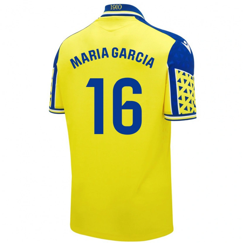 Danxen Kinder Maria García Fernández #16 Gelb Blau Heimtrikot Trikot 2024/25 T-Shirt Schweiz