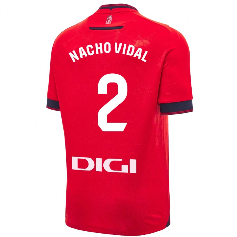 Danxen Kinder Nacho Vidal #2 Rot Weiß Heimtrikot Trikot 2024/25 T-Shirt Schweiz