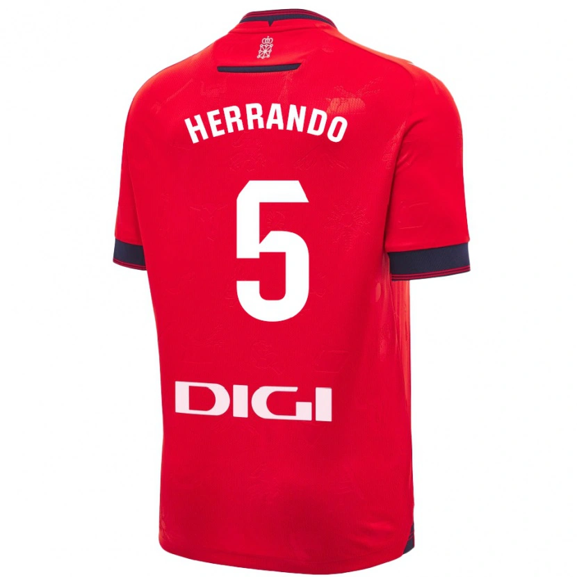 Danxen Kinder Jorge Herrando #5 Rot Weiß Heimtrikot Trikot 2024/25 T-Shirt Schweiz