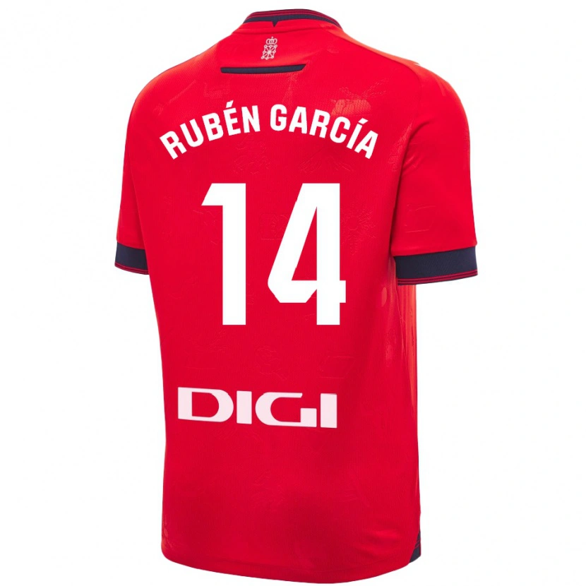 Danxen Kinder Rubén García #14 Rot Weiß Heimtrikot Trikot 2024/25 T-Shirt Schweiz