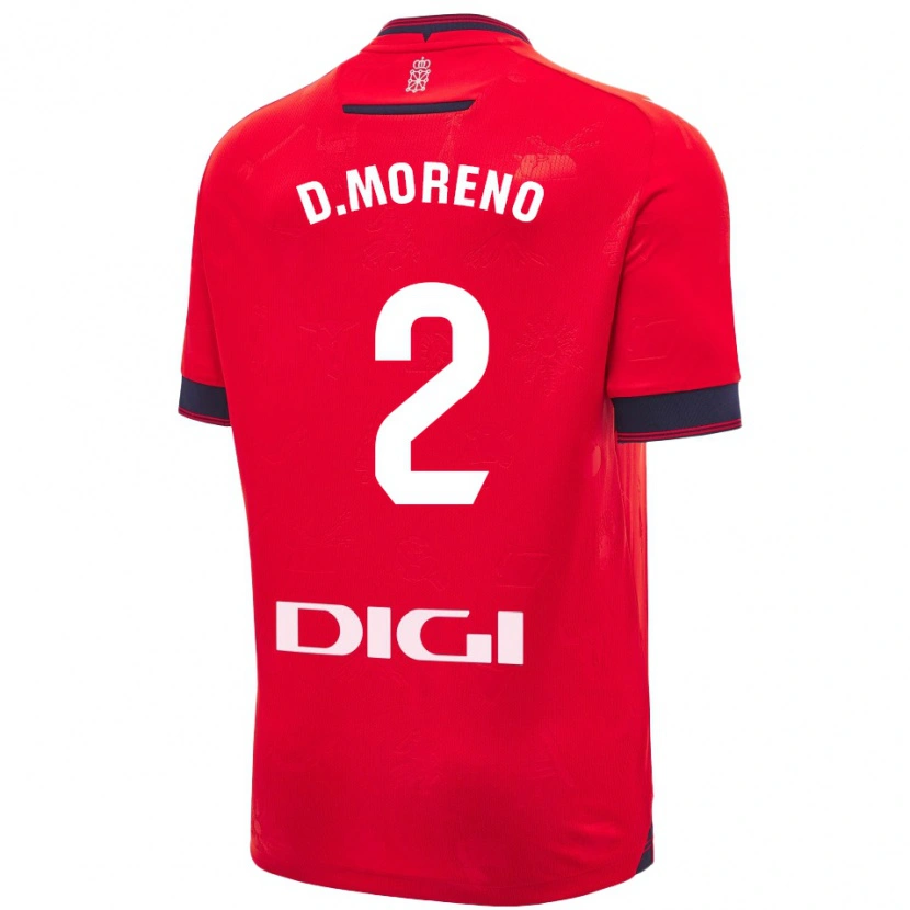 Danxen Kinder Diego Moreno #2 Rot Weiß Heimtrikot Trikot 2024/25 T-Shirt Schweiz