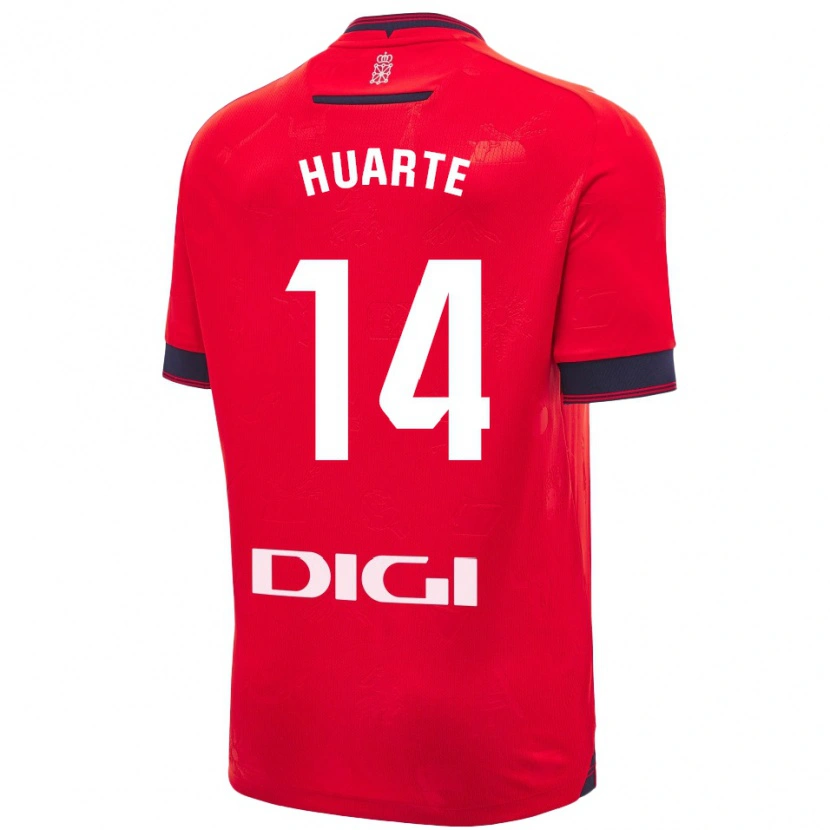 Danxen Kinder Xabi Huarte #14 Rot Weiß Heimtrikot Trikot 2024/25 T-Shirt Schweiz