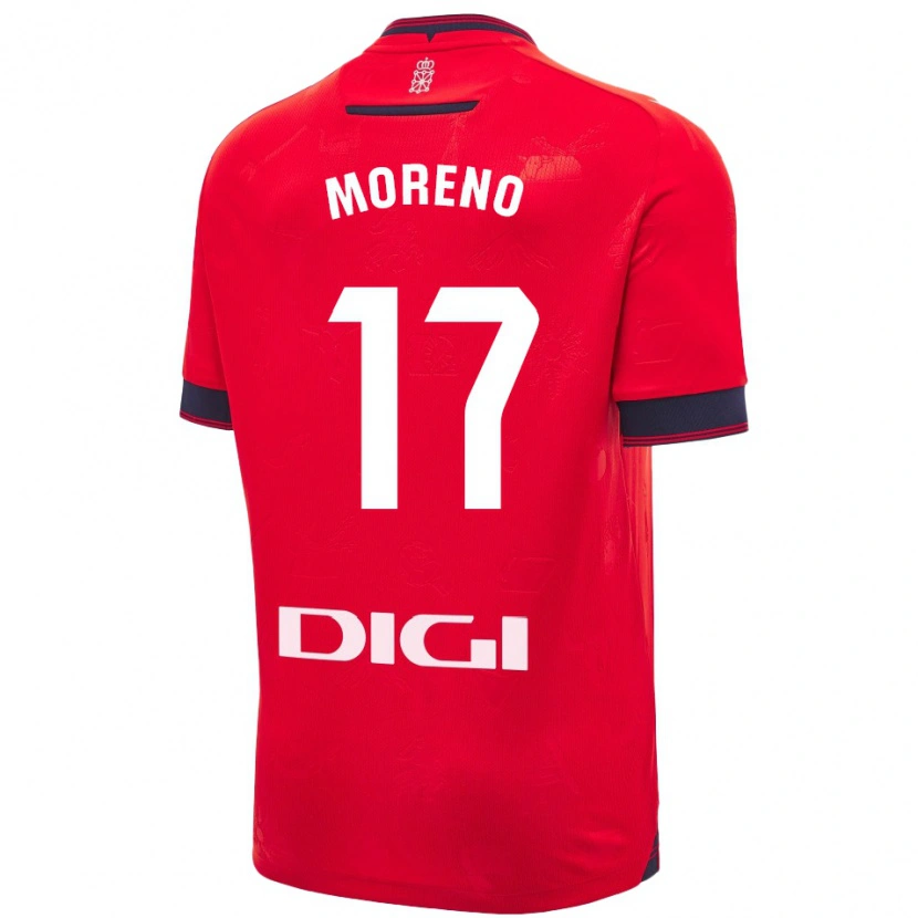 Danxen Kinder Pablo Moreno #17 Rot Weiß Heimtrikot Trikot 2024/25 T-Shirt Schweiz