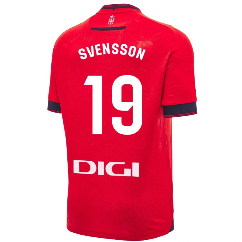 Danxen Kinder Max Svensson #19 Rot Weiß Heimtrikot Trikot 2024/25 T-Shirt Schweiz