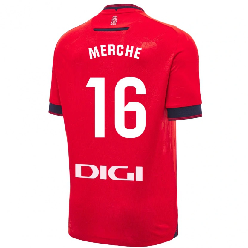 Danxen Kinder Merche Izal García #16 Rot Weiß Heimtrikot Trikot 2024/25 T-Shirt Schweiz