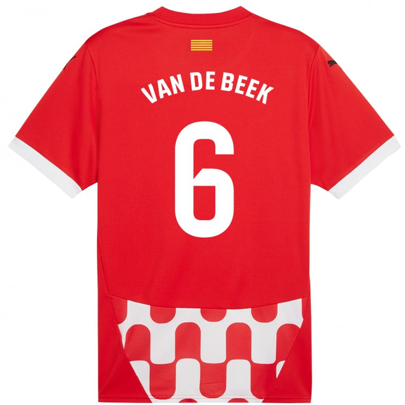 Danxen Kinder Donny Van De Beek #6 Rot Weiß Heimtrikot Trikot 2024/25 T-Shirt Schweiz