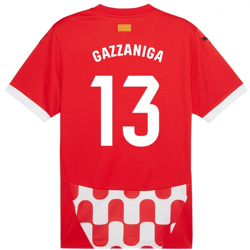 Danxen Kinder Paulo Gazzaniga #13 Rot Weiß Heimtrikot Trikot 2024/25 T-Shirt Schweiz