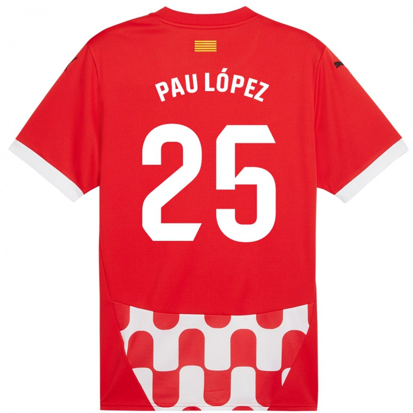 Danxen Kinder Pau López #25 Rot Weiß Heimtrikot Trikot 2024/25 T-Shirt Schweiz