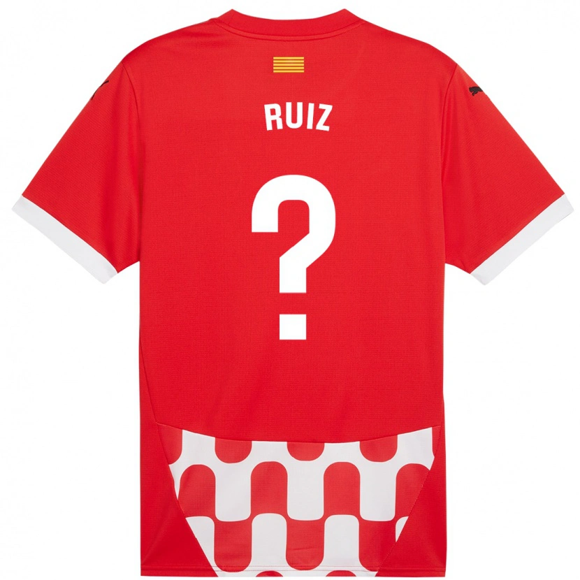 Danxen Kinder Ferran Ruiz #0 Rot Weiß Heimtrikot Trikot 2024/25 T-Shirt Schweiz