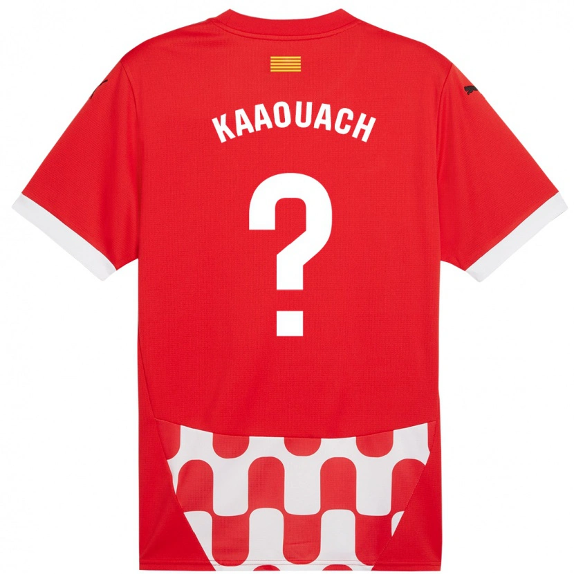 Danxen Kinder Nabil Kaaouach #0 Rot Weiß Heimtrikot Trikot 2024/25 T-Shirt Schweiz