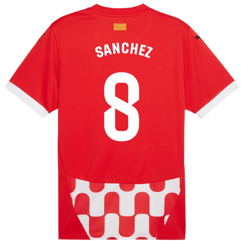 Danxen Kinder Miguel Ángel Sánchez #8 Rot Weiß Heimtrikot Trikot 2024/25 T-Shirt Schweiz