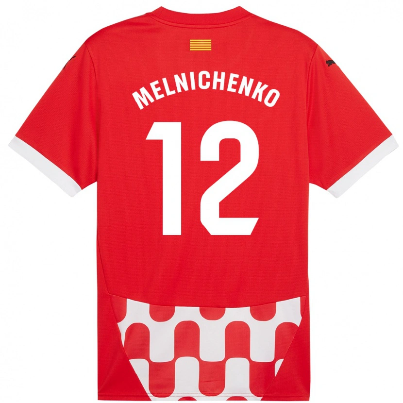 Danxen Kinder Dmytro Melnichenko #12 Rot Weiß Heimtrikot Trikot 2024/25 T-Shirt Schweiz