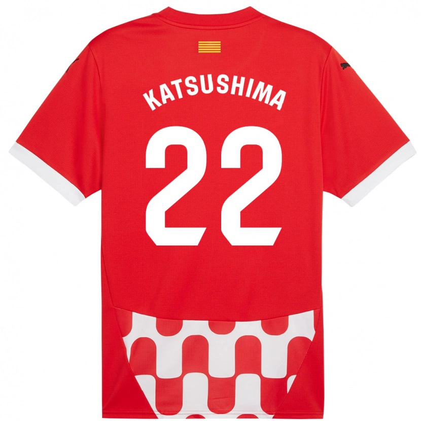 Danxen Kinder Shinnosuke Katsushima #22 Rot Weiß Heimtrikot Trikot 2024/25 T-Shirt Schweiz