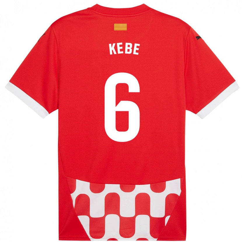 Danxen Kinder Ibrahima Kébé #6 Rot Weiß Heimtrikot Trikot 2024/25 T-Shirt Schweiz