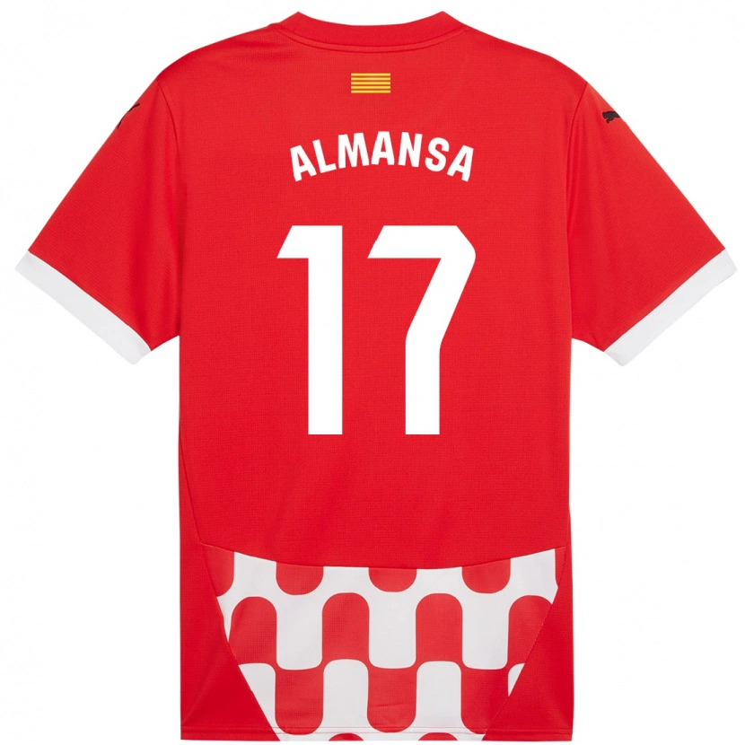 Danxen Kinder Alex Almansa #17 Rot Weiß Heimtrikot Trikot 2024/25 T-Shirt Schweiz