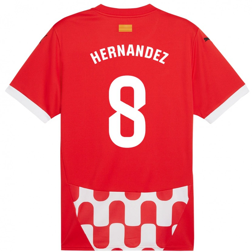 Danxen Kinder Sofia Hernández #8 Rot Weiß Heimtrikot Trikot 2024/25 T-Shirt Schweiz