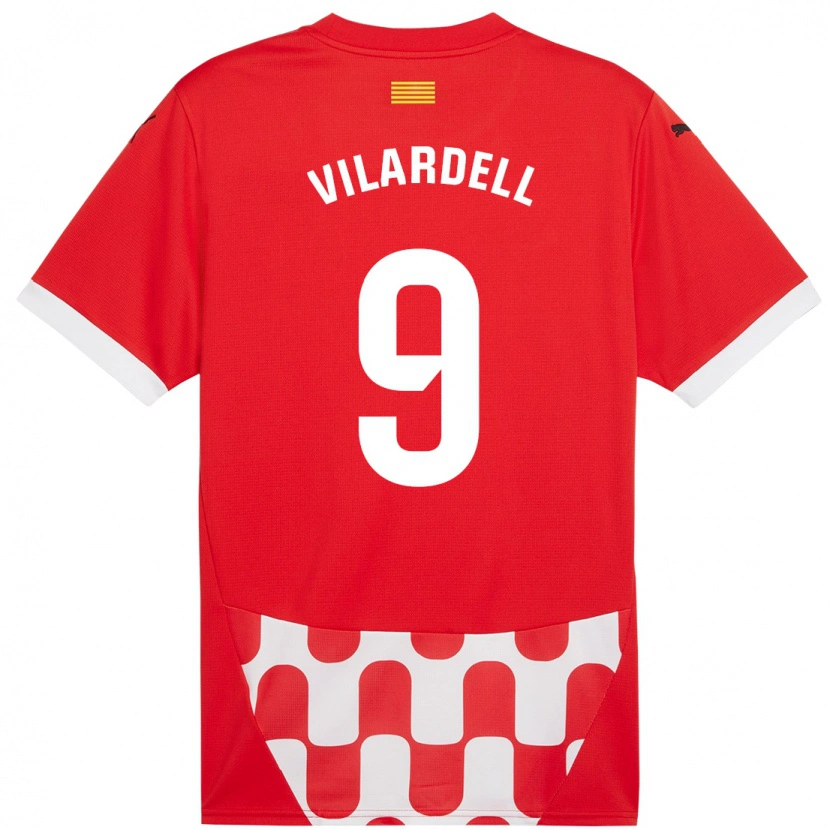 Danxen Kinder Júlia Vilardell #9 Rot Weiß Heimtrikot Trikot 2024/25 T-Shirt Schweiz