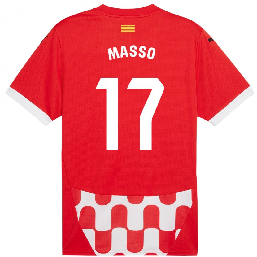 Danxen Kinder Ainoa Massó #17 Rot Weiß Heimtrikot Trikot 2024/25 T-Shirt Schweiz